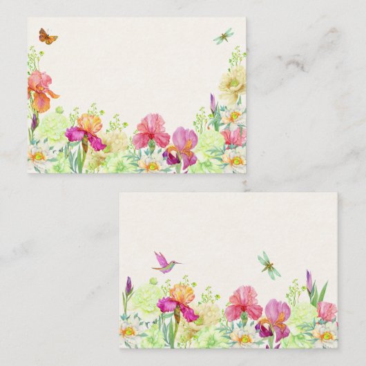 Blume blühen mitteilungskarte (Vorne/Hinten)