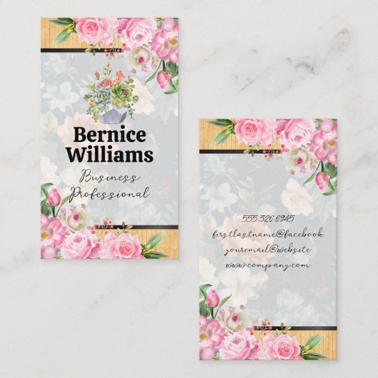 Blume blühen visitenkarte (Vorne/Hinten)