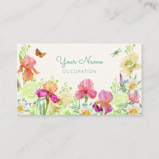 Blume blühen visitenkarte (Vorderseite)