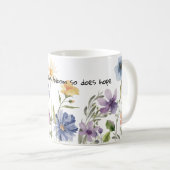 Blume blühende Aquarellgeschenke Kaffeeliebhaber Kaffeetasse (VorderseiteRechts)