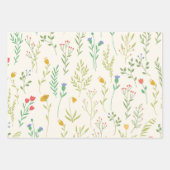 Blume blühende Blütenfeder nahtlos Geschenkpapier Set (Vorderseite 3)