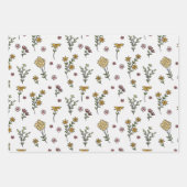 Blume blühende Blütenfeder nahtlos Geschenkpapier Set (Vorderseite 3)