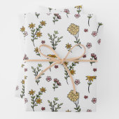 Blume blühende Blütenfeder nahtlos Geschenkpapier Set (Beispiel)