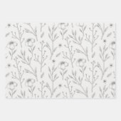 Blume blühende Blütenfeder nahtlos Geschenkpapier Set (Vorderseite 3)