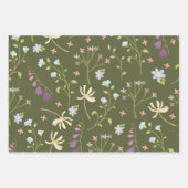 Blume blühende Blütenfeder nahtlos Geschenkpapier Set (Vorderseite 2)