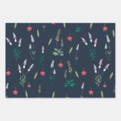 Blume blühende Blütenfeder nahtlos Geschenkpapier Set (Vorderseite)