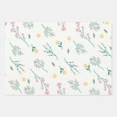Blume blühende Blütenfeder nahtlos Geschenkpapier Set (Vorderseite 3)