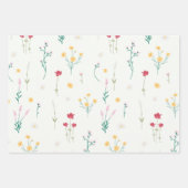 Blume blühende Blütenfeder nahtlos Geschenkpapier Set (Vorderseite 2)