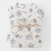 Blume blühende Blütenfeder nahtlos Geschenkpapier Set (Beispiel)