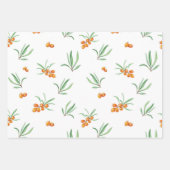 Blume blühende Blütenfeder nahtlos Geschenkpapier Set (Vorderseite)