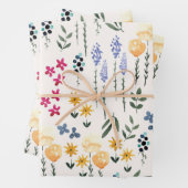 Blume blühende Blütenfeder nahtlos Geschenkpapier Set (Beispiel)