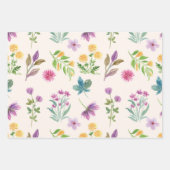 Blume blühende Blütenfeder nahtlos Geschenkpapier Set (Vorderseite 2)