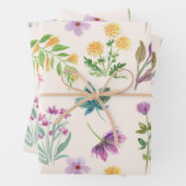 Blume blühende Blütenfeder nahtlos Geschenkpapier Set (Beispiel)