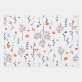 Blume blühende Blütenfeder nahtlos Geschenkpapier Set (Vorderseite 3)