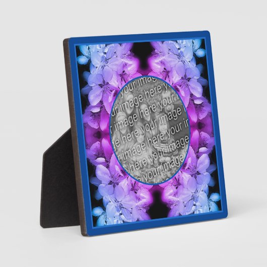 Blume blüht Abstrakt Tinte Hinzufügen Sie Ihr eige Fotoplatte (Vorderseite)