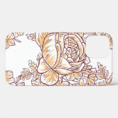 Blume blüht. Abstrakte Eleganz, nahtloses Muster Case-Mate iPhone Hülle (Rückseite (Horizontal))