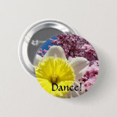 Blume blüht Geist Button (Vorne & Hinten)