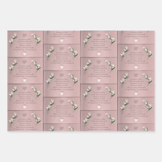 Blume blüht geschenkpapier set (Vorderseite)