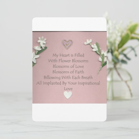 Blume blüht Grußkarte (Stehend Vorderseite)