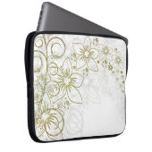 Blume blüht Hintergrundblatt Laptopschutzhülle (Vorne Rechts)