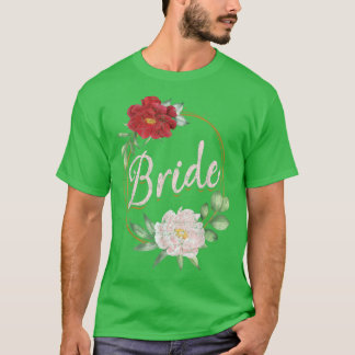 Blume blüht Hochzeitsheirat Frauen Blumenbrille T-Shirt