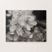 Blume blüht in Schwarz und Weiß Puzzle (Horizontal)
