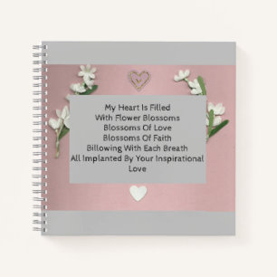 Blume blüht notizblock