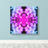 Blume blüht schwarz und weiß Abstrakt Leinwanddruck (Insitu (Holzboden))