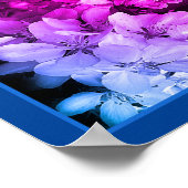 Blume blüht schwarz und weiß Abstrakt Poster (Ecke)