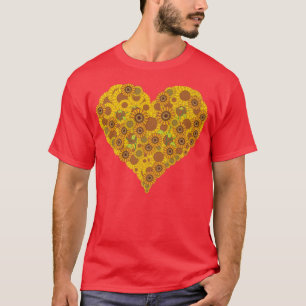 Blume blüht Sonnenschein Sonnenblumen Lover Herzen T-Shirt