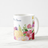 Blume blüht Vogelschmetterling individuelle Name Kaffeetasse (VorderseiteRechts)