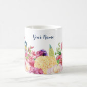 Blume blüht Vogelschmetterling individuelle Name Kaffeetasse (Mittel)