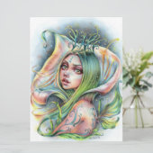 Blume Blühte Fee Fairy Princess Kunstkarte (Stehend Vorderseite)