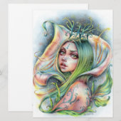 Blume Blühte Fee Fairy Princess Kunstkarte (Vorne/Hinten)