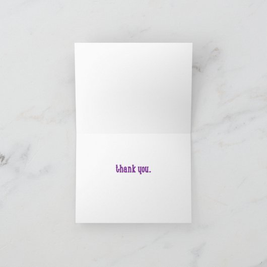 Blume Blume Dankeschön Karte (Innenseite)