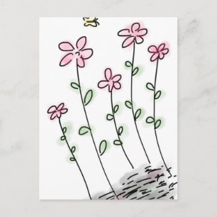 Blume Blume personalisieren Jahresumsätze Postkarte