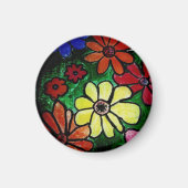 Blume Blume Power Blüte Magnet (Vorne)