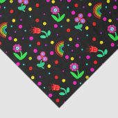 Blume, Blume und Polka Dots Girl Seidenpapier (Detail)