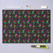 Blume, Blume und Polka Dots Girl Seidenpapier (Handwerk)