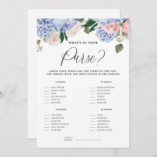 Blume Blumen Blumen Was ist in Ihrer puren Spielka Einladung (Vorne/Hinten)