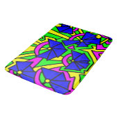 Blume Blumen Doodle Art Badematte (Schrägansicht)