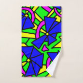 Blume Blumen Doodle Art Badhandtuch Set (Handtuch)