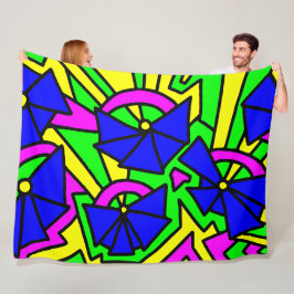 Blume Blumen Doodle Art Fleecedecke