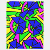 Blume Blumen Doodle Art Fleecedecke (Vorderseite)