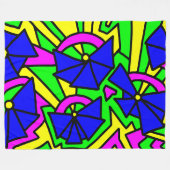 Blume Blumen Doodle Art Fleecedecke (Vorderseite (Horizontal))