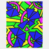 Blume Blumen Doodle Art Fleecedecke (Vorderseite)