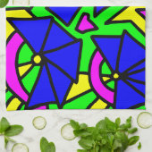 Blume Blumen Doodle Art Geschirrtuch (Gefaltet)