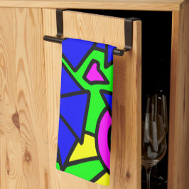 Blume Blumen Doodle Art Geschirrtuch