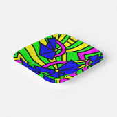 Blume Blumen Doodle Art Pappteller (Gewinkelt)