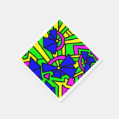 Blume Blumen Doodle Art Serviette (Ecke)